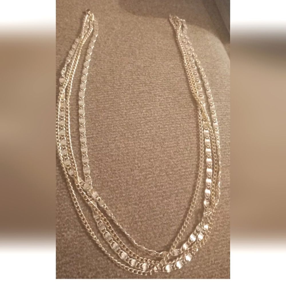 Avon four Strand Chain Goldstone Necklace